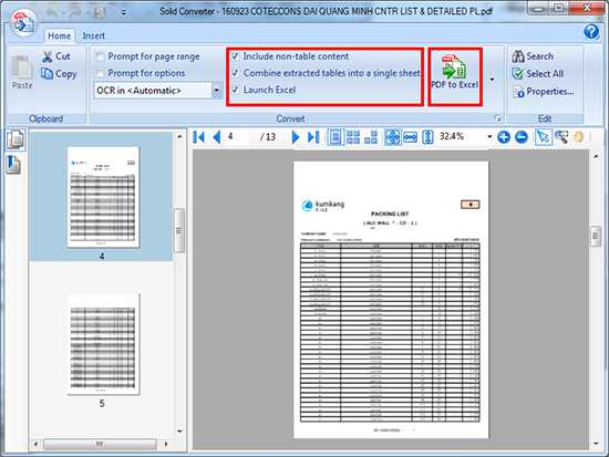 Phần mềm chuyển file PDF sang Excel 4 chuyen PDF sang Excel