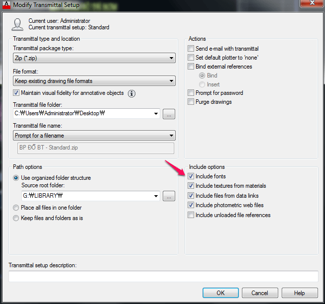 Đóng gói bản vẽ triệt để hiện tượng AutoCAD bị thiếu font chữ 5 Đóng gói bản vẽ triệt để hiện tượng AutoCAD bị thiếu font chữ 1