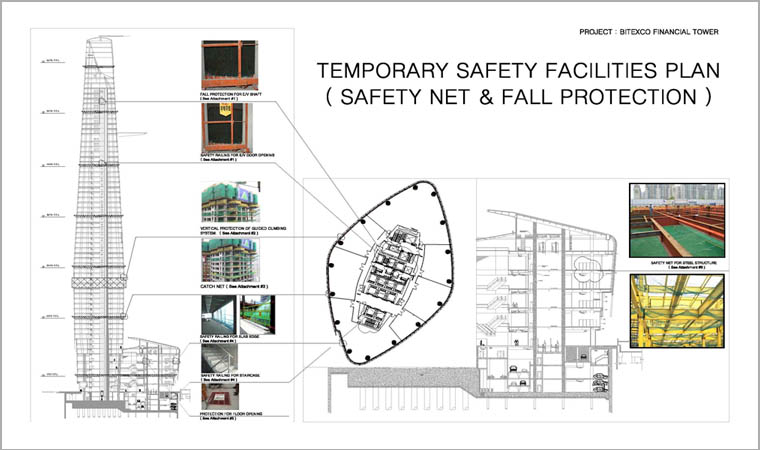 Biện pháp thi công tòa nhà Bitexco 15 Safety-Facilities